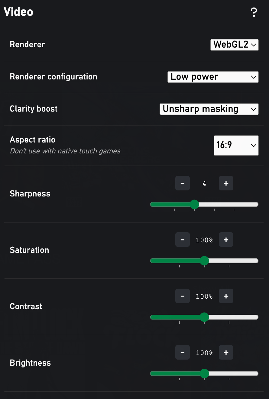 Clarity boost's settings